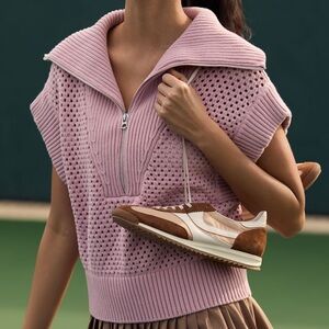 VARLEY MILA HALF-ZIP POLO KNIT VEST NWT S